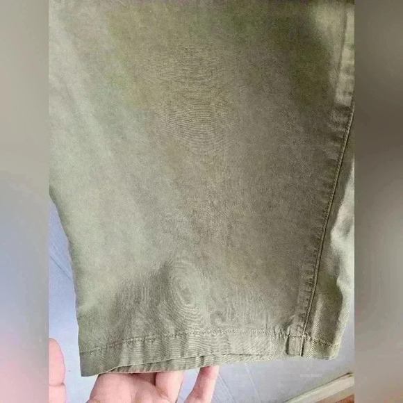 Olsen Anna Khaki Flat Front Wide Leg High Waist Pull On Trouser Sz M/10 NWOT - Picture 6 of 13